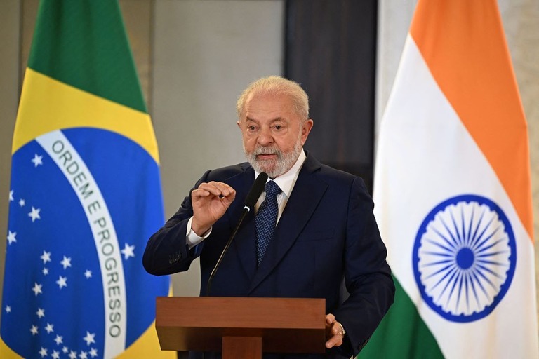 ブラジルのルラ大統領/Sajjad Hussain/AFP/Getty Images