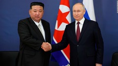 プーチン大統領、金正恩氏との会談は「生産的」　軍事協力を示唆