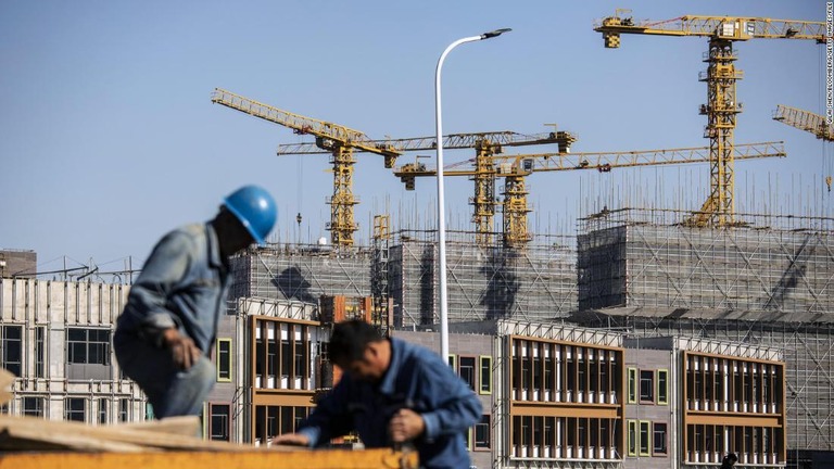 融創中国が手掛けたプロジェクトにより建設される住宅＝２０２２年１１月８、中国・上海/Qilai Shen/Bloomberg/Getty Images/File