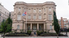 在米キューバ大使館に火炎瓶、けが人なし　当局が捜査