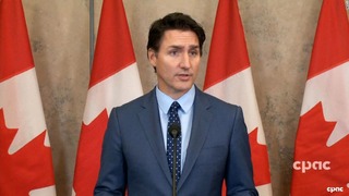 カナダのトルドー首相＝２７日、カナダ・オタワ
