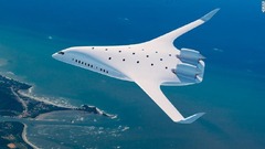 翼胴一体型の「ブレンデッドウィング」航空機は炭素排出量の削減につながる可能性がある。画像は米カリフォルニア州に拠点を置くジェット・ゼロのデザインの完成予想図