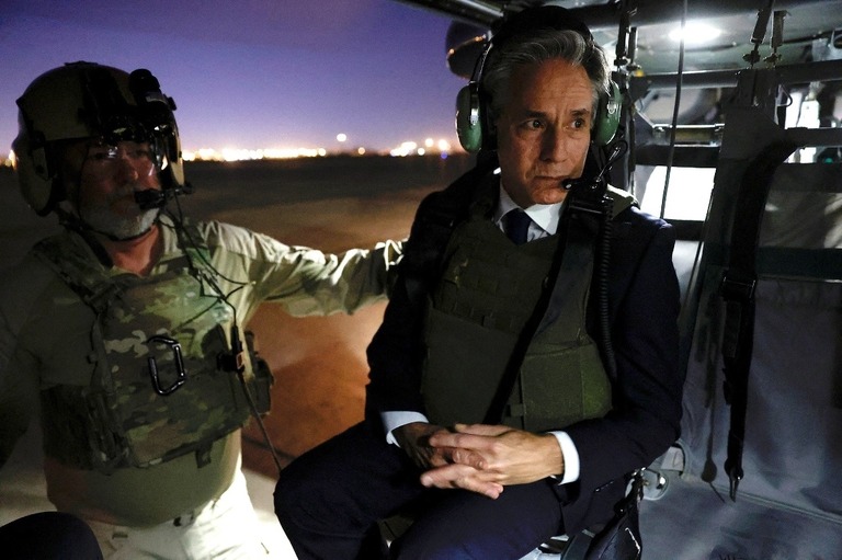 ブリンケン米国務長官が予告なしにイラクを訪問した/Jonathan Ernst/Pool/Reuters