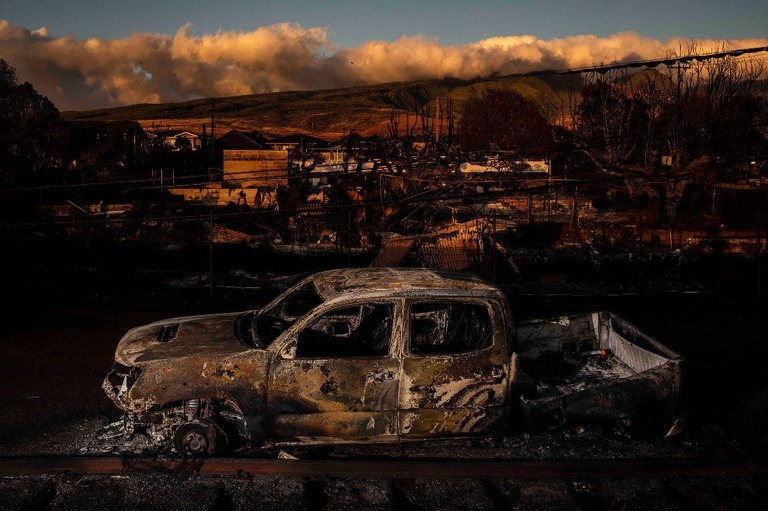 米ハワイ州ラハイナは今夏、山火事に見舞われ大きな被害が出た/Bryan Anselm/New Jersey State Council for the Arts Fellowship/Redux