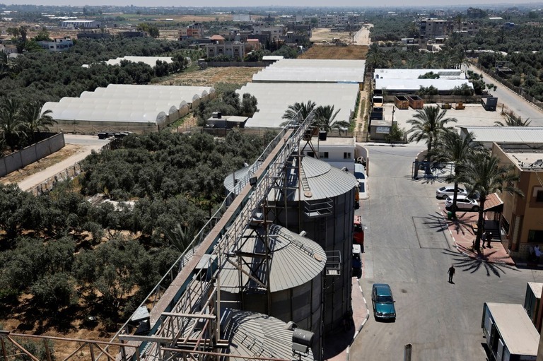 パレスチナ自治区ガザ地区にある製粉所「サラム・ミルズ」＝２０２２年５月１８日/Ibraheem Abu Mustafa/Reuters