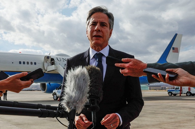 米国のブリンケン国務長官が、イスラエルとハマスの合意を大きな前進と評価した/Jonathan Ernst/AFP/Getty Images/File