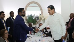 ベネズエラとガイアナの首脳、武力行使避ける方針で合意　領土問題巡り