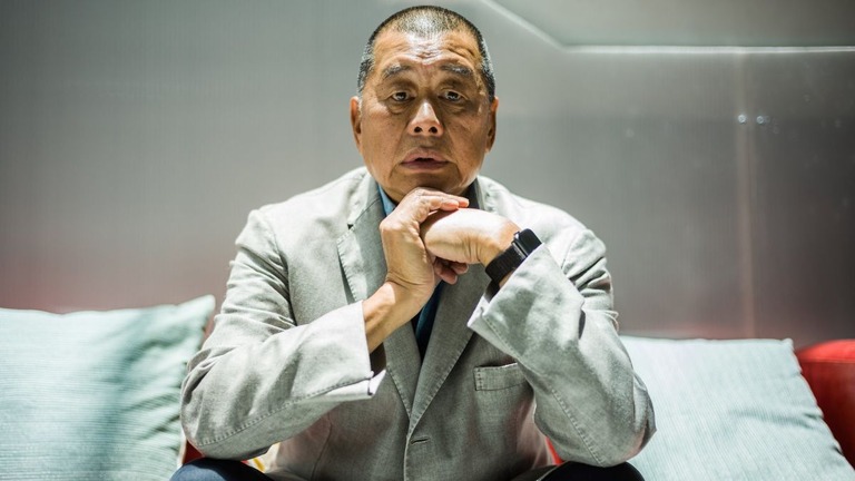 黎智英（ジミー・ライ）氏の裁判の審理が始まった/Anthony Wallace/AFP/Getty Images