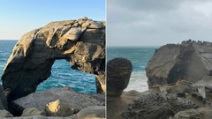 「象鼻岩」が崩落、人気写真撮影スポット　台湾