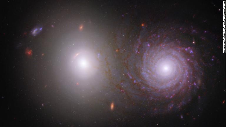 ウェッブ望遠鏡が捉えた銀河のペア「ＶＶ１９１」/NASA/ESA/CSA/ASU/UA/UM/JWST PEARLs Team