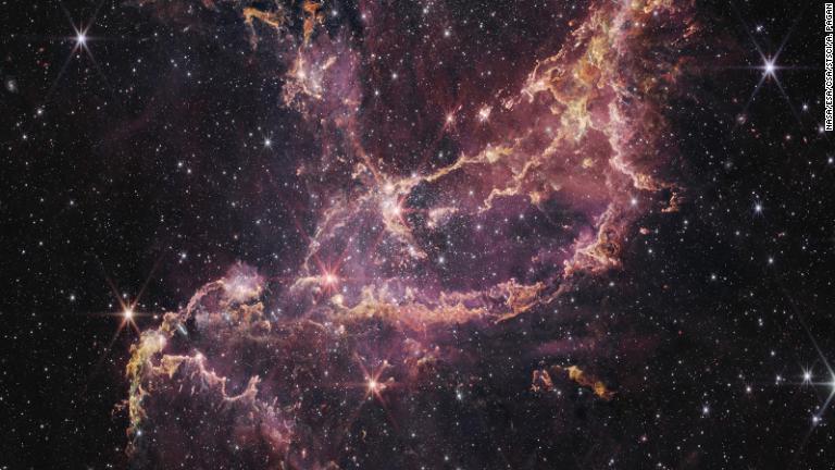 ウェッブ望遠鏡が捉えた星形成領域「ＮＧＣ３４６」/NASA/ESA/CSA/STScI/A. Pagan