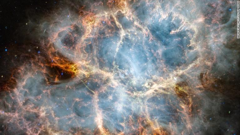 「かに星雲」の画像/NASA/ESA/CSA/STScI/Tea Temim