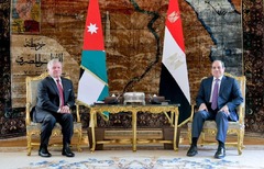 パレスチナ人の立ち退き「拒絶」　エジプト大統領とヨルダン国王が会談