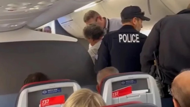 アメリカン航空機の乗客の男が乗務員に暴行を働き、同機が臨時着陸を強いられる事態になった/Dazia Poland/TMX