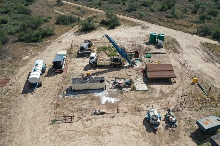 ガスプロジェクトの掘削現場を捉えた空撮写真/Courtesy Renergen
