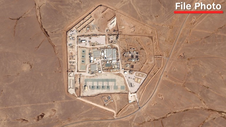 ヨルダン北東部にある米軍基地の衛星画像＝２０２３年１０月/Planet Labs PBC/AP/File