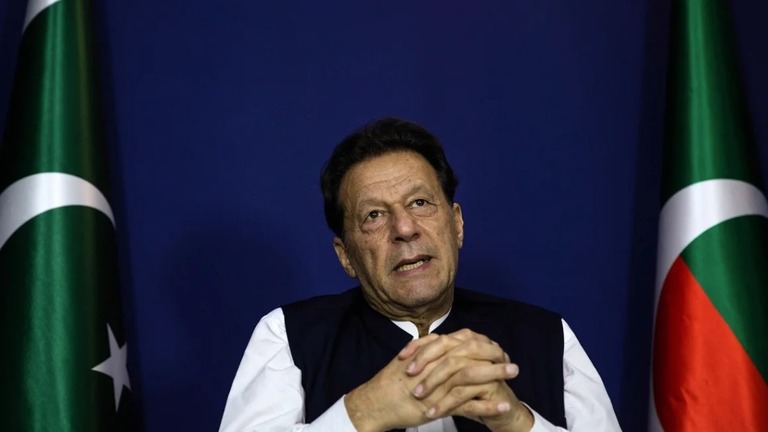 パキスタンのイムラン・カーン元首相/Betsy Joles/Bloomberg/Getty Images