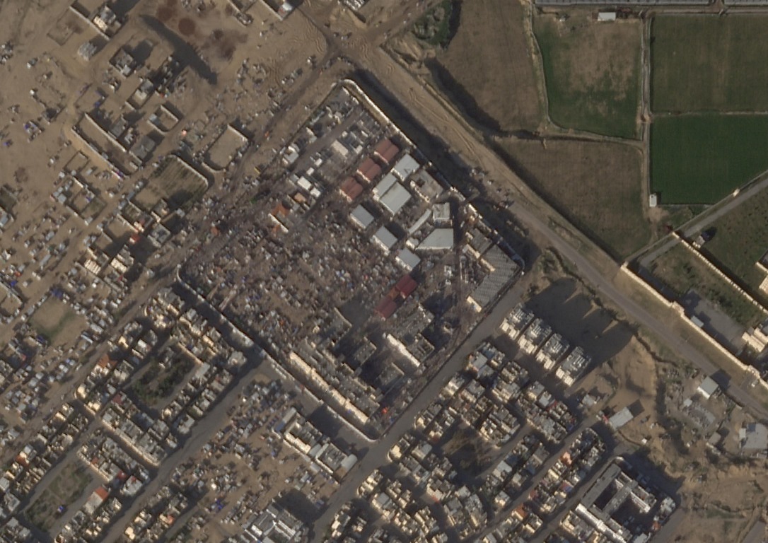テント群が姿を消した1月29日の衛星画像/PlanetLabs