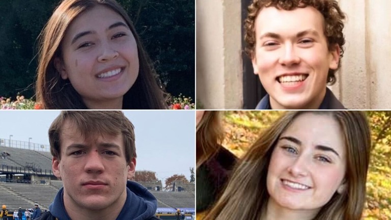 ２０２１年１１月にオックスフォード高校で発生した銃撃で死亡した４人/Obtained by CNN