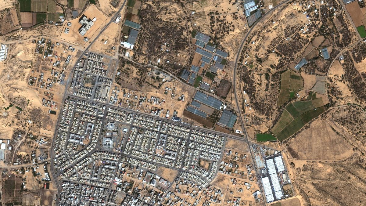 ２０２３年１０月２６日のラファの衛星写真/©2024 Maxar Technologies