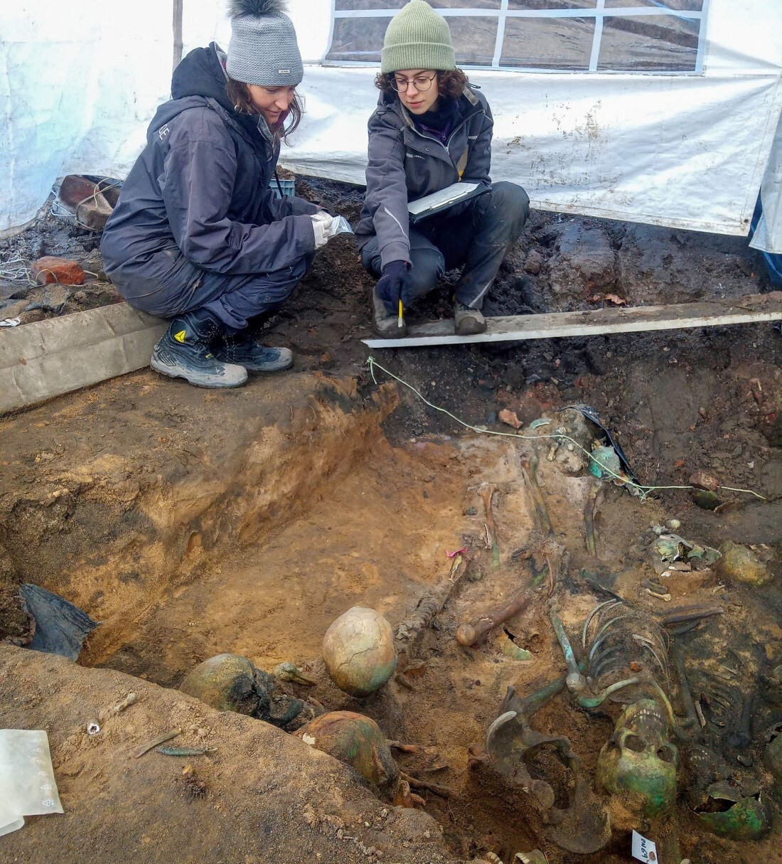 1632年から33年のペスト流行時のもとみられる遺骨/In Terra Veritas via CNN Newsource