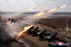 北朝鮮が砲撃訓練、韓国ソウルを「攻撃圏内」に
