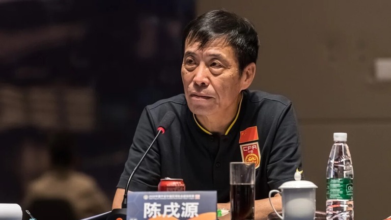 中国サッカー協会の陳戌源・前会長/Zhou Junxiang/Oriental Image/Reuters