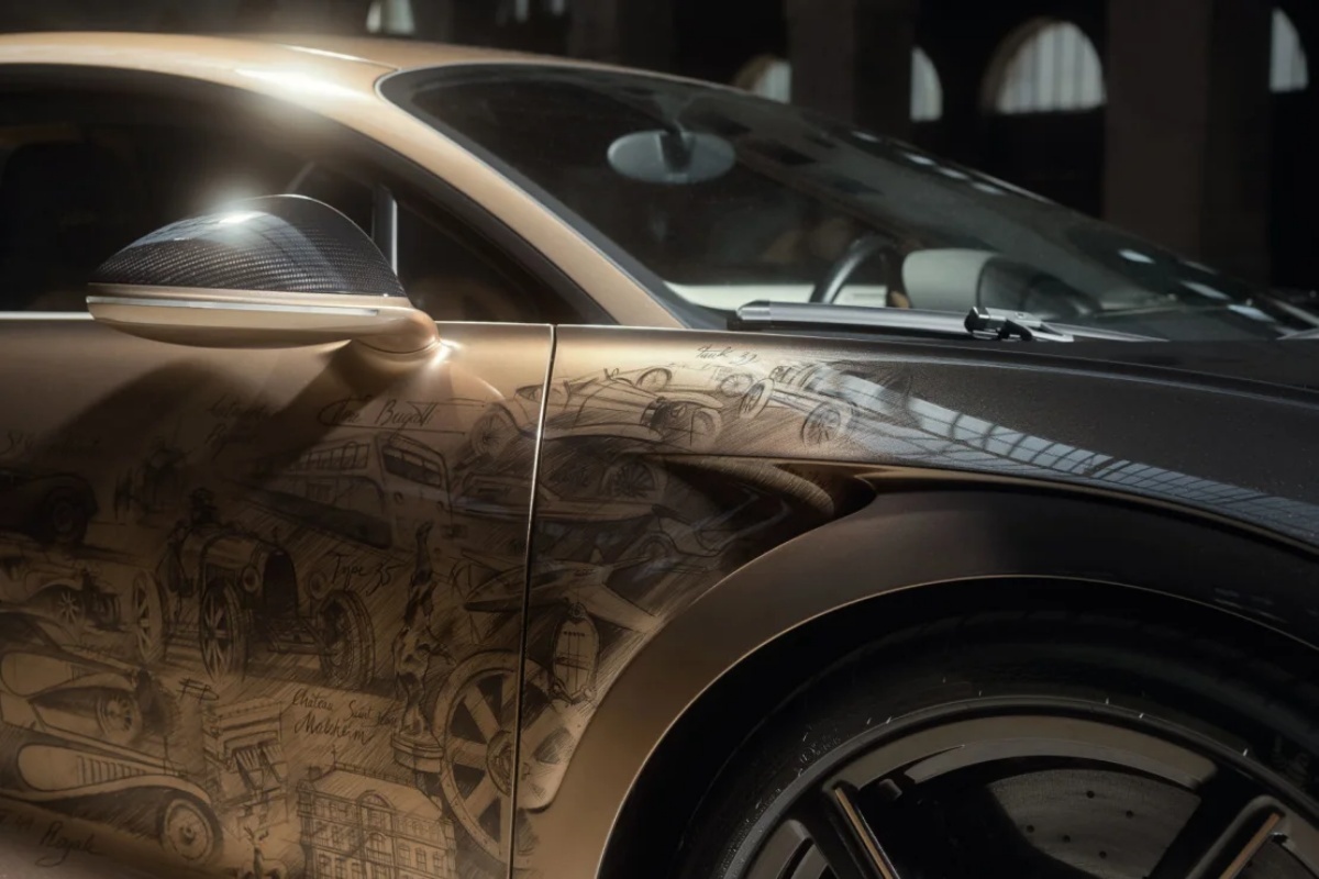 カスタムの装飾が施されたシロンの「ゴールデン・エラ」/Courtesy Bugatti