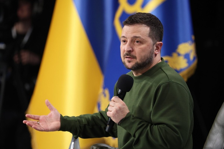 ウクライナのゼレンスキー大統領/Dmytro Larin/Global Images Ukraine/Getty Images