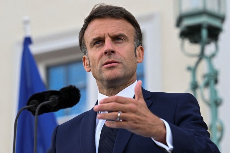 フランスのマクロン大統領/Annegret Hilse/Reuters/File