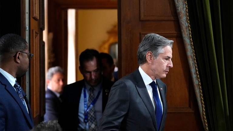 ブリンケン米国務長官＝５月３１日、チェコ・プラハ/David Josek/Pool/Getty Images