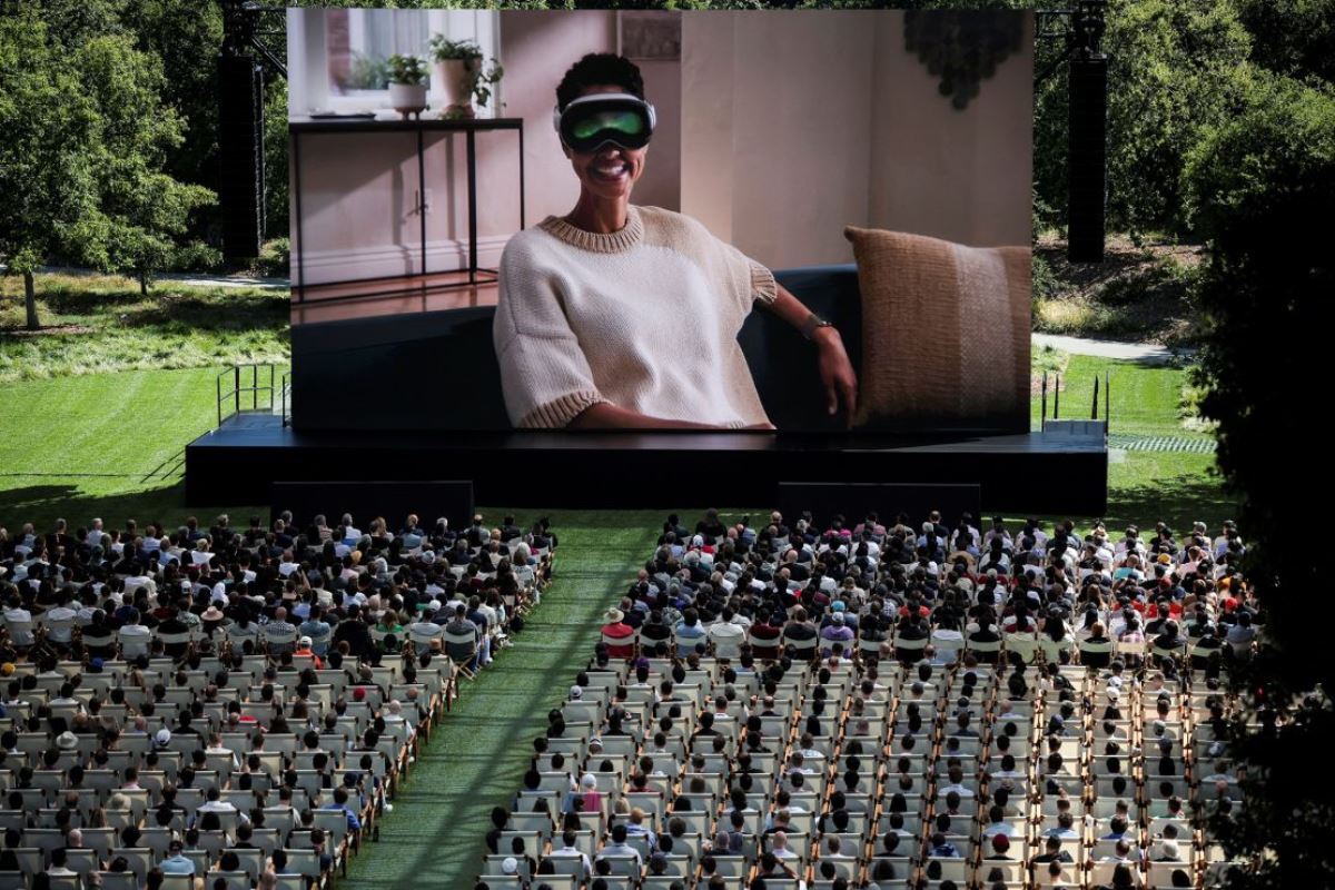 年次開発者向け会議「WWDC」が本社のある米カリフォルニア州クパチーノで開催された/Carlos Barria/Reuters