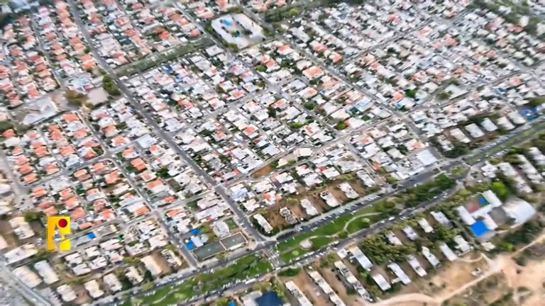 ヒズボラが公開した映像には住宅地が映っている/AlMayadeenNews