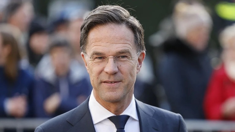 オランダのルッテ首相＝２０２３年４月、オランダのアムステルダム国立美術館/Ludovic Marin/AFP/Getty Images