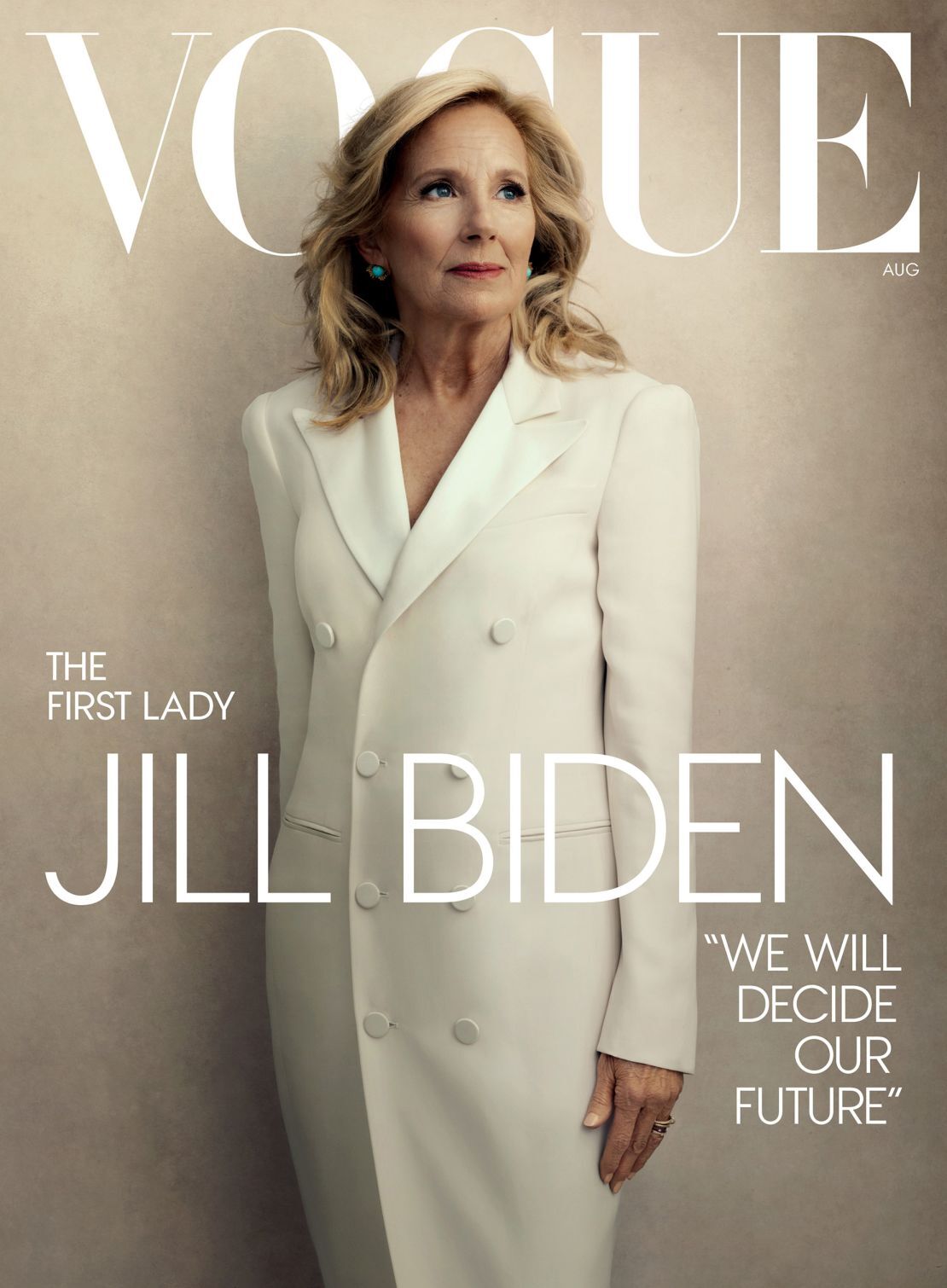 ヴォーグ誌8月号の表紙を飾るジル夫人/Courtesy Vogue