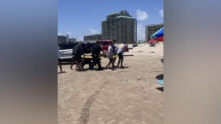 非番だった国境警備隊員２人がサメにかまれた被害者１人を助けた/US Border Patrol Laredo Sector
