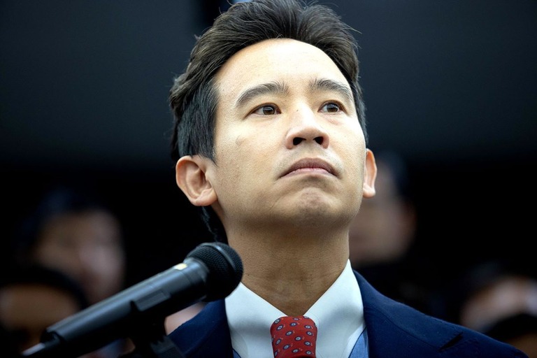 タイの最大野党・前進党の党首だったピター・リムジャラーンラット氏/Andre Malerba/Bloomberg/Getty Images via CNN Newsource