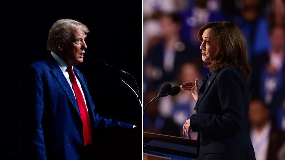 ハリス米副大統領とトランプ前大統領は現地時間の10日夜、米フィラデルフィアで初の討論会を行う/Getty Images