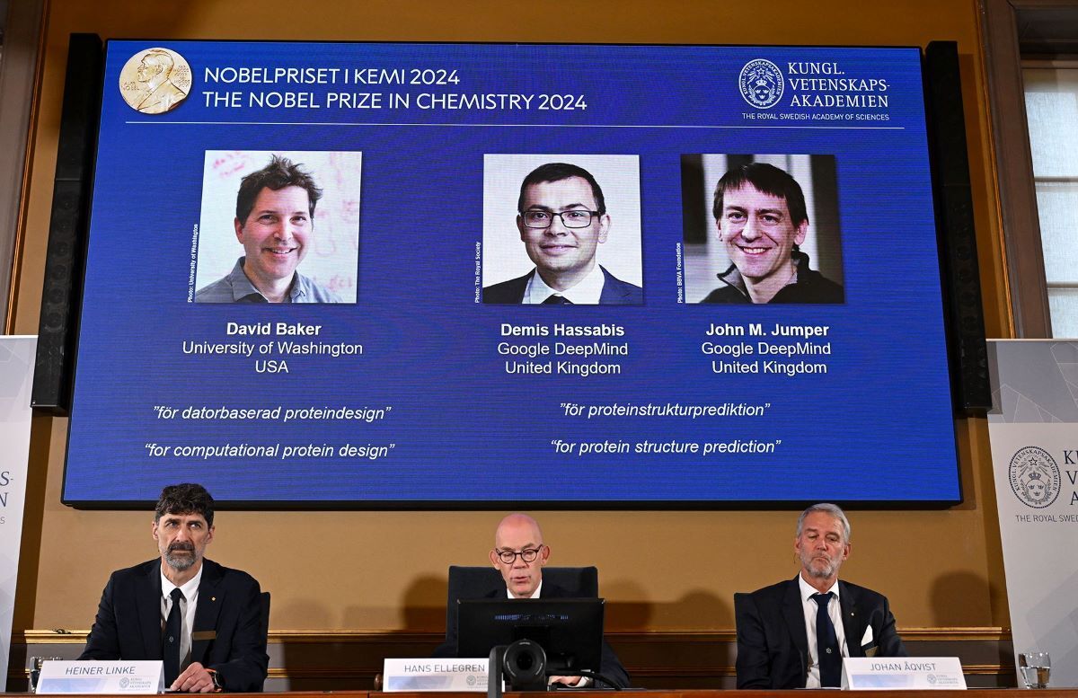 ノーベル化学賞に米英の3氏 AIを応用したたんぱく質構造の ノーベル化学賞に米英の3氏 AIを応用したたんぱく質構造の