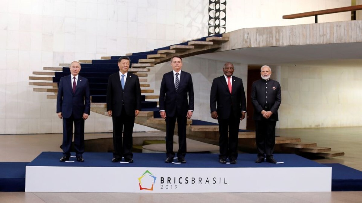 BRICS首脳会議に出席した各国首脳=2019年11月、ブラジル・ブラジリア
/Adriano Machado/Reuters