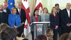 ジョージア議会選、大統領は承認せず　国民に抗議行動呼びかけ