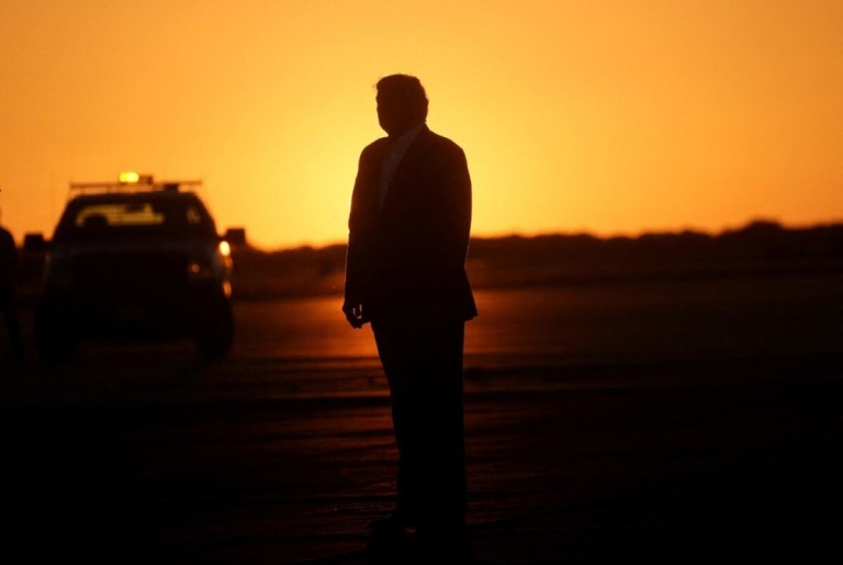 ２０２４年大統領選への出馬表明後、初めて集会に参加したトランプ氏＝３月２５日、テキサス州/Leah Millis/Reuters