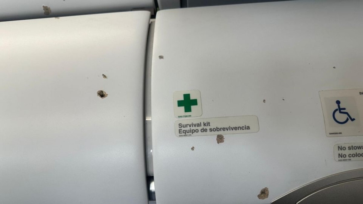 SNSに投稿された画像にはスピリット航空の機内の損傷が捉えられている/From Social Media