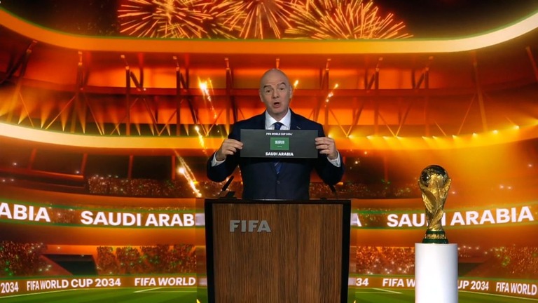 ２０３４年のサッカー・ワールドカップ（Ｗ杯）の開催地がサウジアラビアに決まった/FIFA