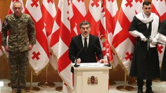 ジョージアで新大統領就任、退任の親ＥＵ派は自身の「正統性」主張
