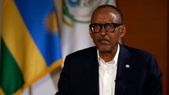 ルワンダ大統領、コンゴ民主共和国東部に自軍兵士がいるか「分からない」