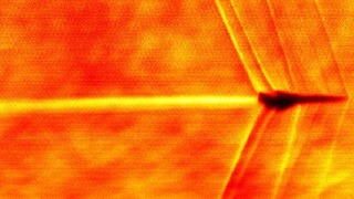 米ブーム・スーパーソニックのデモ機「ＸＢ―１」が音速の壁を破った瞬間をとらえた画像＝２月１０日