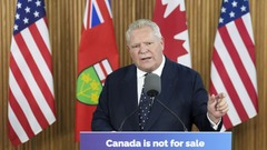カナダ州首相、米国向け電力の「完全遮断」示唆　貿易戦争激化なら