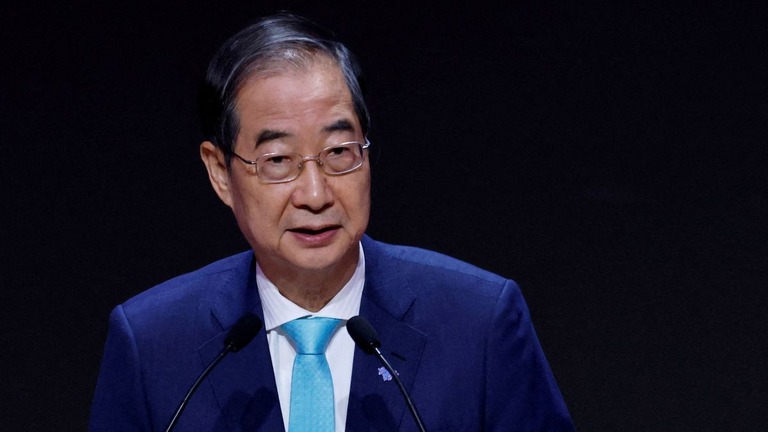 韓国の韓悳洙（ハンドクス）首相/Soo-hyeon Kim/Reuters/File