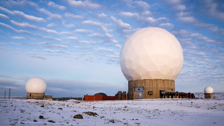 バンス氏が視察する予定のピツフィク宇宙軍基地/Thomas Traasdahl/Ritzau Scanpix/AFP/Getty Images